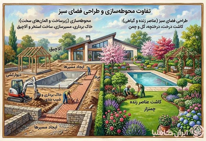 محوطه سازی باغ